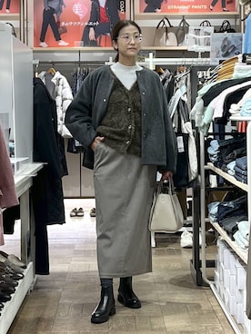 「アイテム（トートバッグ）」を使った、nibakeryさん（レディース・168cm・40代）の秋コーディネート