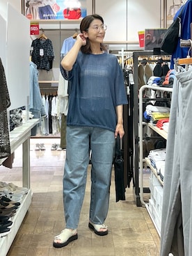 「アイテム（トートバッグ）」を使った、nibakeryさん（レディース・168cm・40代）の夏コーディネート
