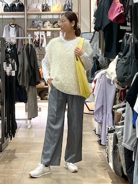 「アイテム（バレッタ/ヘアクリップ）」を使った、nibakeryさん（レディース・168cm）の秋コーディネート