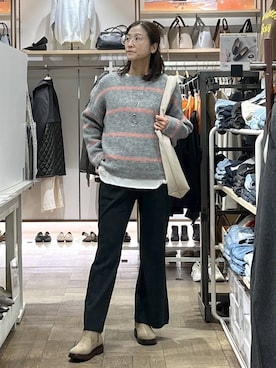 「旅行」｜「アイテム（アクセサリー）」を使った、nibakeryさん（レディース・168cm）の冬コーディネート