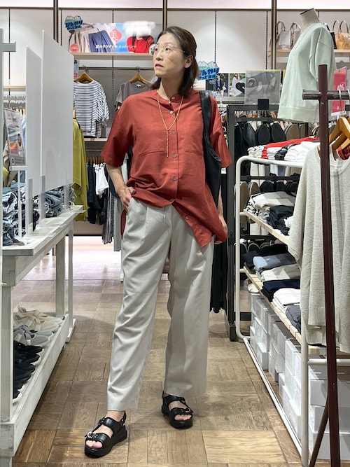 reddish brown ワークパンツ、リネンパンツ reddish brown ワークパンツ、リネンパンツ （WIDE FLARE PANTS