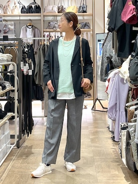 「アイテム（テーラードジャケット）」を使った、nibakeryさん（レディース・168cm・40代）の秋コーディネート