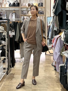 「アイテム（ジャケット/アウター）」を使った、nibakeryさん（レディース・168cm・40代）の秋コーディネート