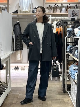 「GLOBAL WORK（グローバルワーク）のふわふわHugmeドルマンプルオーバー/595406（ニット/セーター）」を使った、nibakeryさん（レディース・168cm）の冬コーディネート