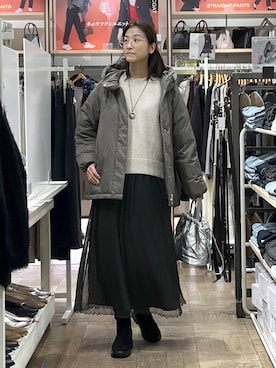 「アイテム（その他ヘアアクセサリー）」を使った、nibakeryさん（レディース・168cm）の秋コーディネート