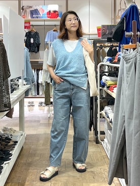 「アイテム（トートバッグ）」を使った、nibakeryさん（レディース・168cm・40代）の夏コーディネート