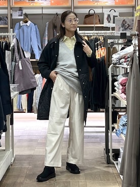 「アイテム（バレッタ/ヘアクリップ）」を使った、nibakeryさん（レディース・168cm）の冬コーディネート