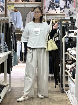 「GLOBAL WORK（グローバルワーク）のアイテム（スウェット）」を使った、nibakeryさん（レディース・168cm）の春コーディネート