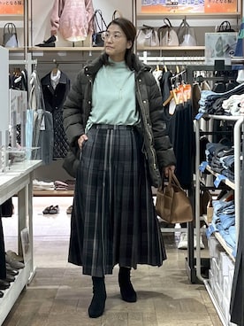 「アイテム（ネックレス）」を使った、nibakeryさん（レディース・168cm・40代）の冬コーディネート