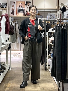 「アイテム（シュシュ）」を使った、nibakeryさん（レディース・168cm）の秋コーディネート