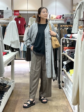 「アイテム（ボストンバッグ）」を使った、nibakeryさん（レディース・168cm・40代）の夏コーディネート