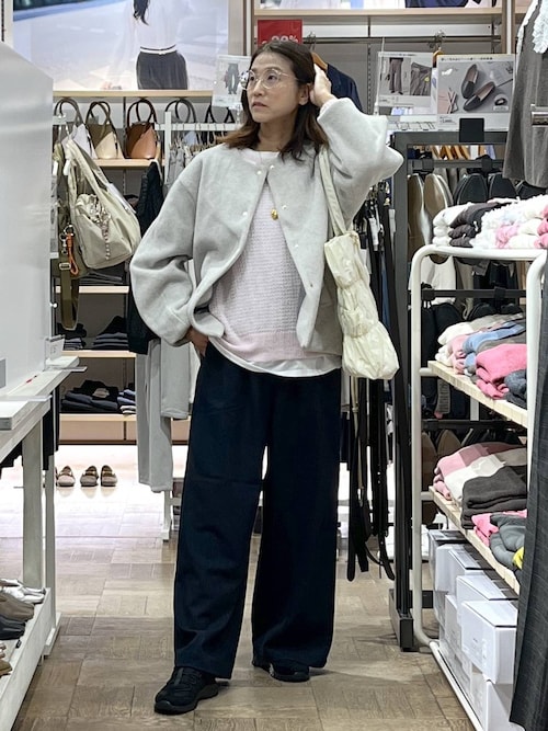 ウールライクコクーンコート/494079（ノーカラーコート）｜GLOBAL WORK