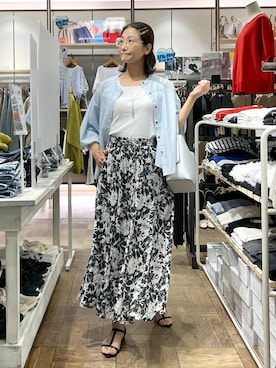 「アイテム（スカート）」を使った、nibakeryさん（レディース・168cm・40代）の夏コーディネート