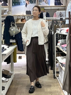 「アイテム（アクセサリー）」を使った、nibakeryさん（レディース・168cm・40代）の秋コーディネート