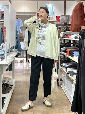 「アイテム（バンダナ/スカーフ）」を使った、nibakeryさん（レディース・168cm・40代）の夏コーディネート