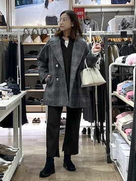 「アイテム（チェスターコート）」を使った、nibakeryさん（レディース・168cm・40代）の秋コーディネート