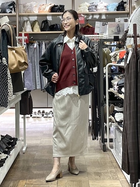 「GLOBAL WORK（グローバルワーク）のアイテム（ブルゾン）」を使った、nibakeryさん（レディース・168cm）の秋コーディネート