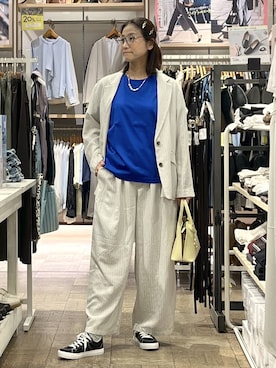 「GLOBAL WORK（グローバルワーク）のアイテム（ジャケット/アウター）」を使った、nibakeryさん（レディース・168cm）の春コーディネート