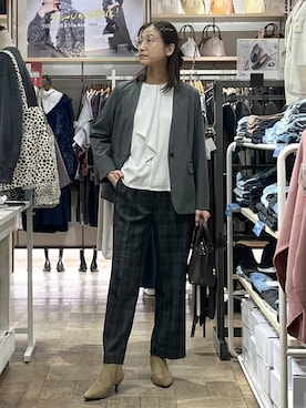 「GLOBAL WORK（グローバルワーク）のアイテム（シュシュ）」を使った、nibakeryさん（レディース・168cm）の冬コーディネート