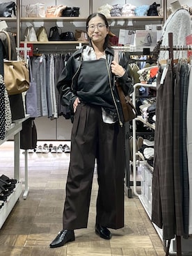「GLOBAL WORK（グローバルワーク）のアイテム（ブルゾン）」を使った、nibakeryさん（レディース・168cm）の秋コーディネート