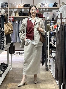 「GLOBAL WORK（グローバルワーク）のアイテム（ジャケット/アウター）」を使った、nibakeryさん（レディース・168cm）の秋コーディネート