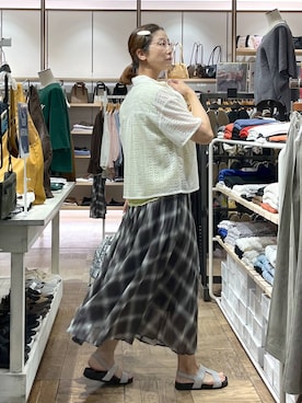 「アイテム（スカート）」を使った、nibakeryさん（レディース・168cm・40代）の夏コーディネート