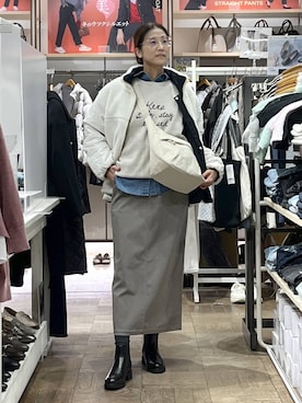 「アイテム（シュシュ）」を使った、nibakeryさん（レディース・168cm）の秋コーディネート