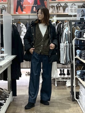 「アイテム（トートバッグ）」を使った、nibakeryさん（レディース・168cm・40代）の秋コーディネート