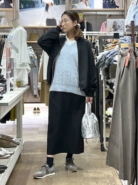 「アイテム（スカート）」を使った、nibakeryさん（レディース・168cm・40代）の秋コーディネート