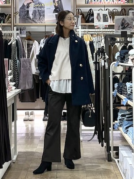 「アイテム（その他ヘアアクセサリー）」を使った、nibakeryさん（レディース・168cm）の冬コーディネート