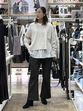 「アイテム（ネックレス）」を使った、nibakeryさん（レディース・168cm・40代）の冬コーディネート