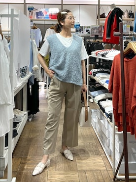 「アイテム（トップス）」を使った、nibakeryさん（レディース・168cm・40代）の夏コーディネート