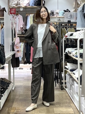 「GLOBAL WORK（グローバルワーク）のアイテム（ジャケット/アウター）」を使った、nibakeryさん（レディース・168cm）の秋コーディネート
