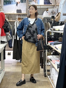 「アイテム（ヘアアクセサリー）」を使った、nibakeryさん（レディース・168cm・40代）の秋コーディネート