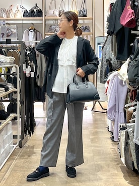 「アイテム（ジャケット/アウター）」を使った、nibakeryさん（レディース・168cm・40代）の秋コーディネート