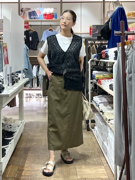 「アイテム（ネックレス）」を使った、nibakeryさん（レディース・168cm・40代）の夏コーディネート