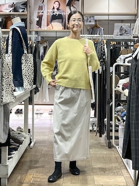 「アイテム（シュシュ）」を使った、nibakeryさん（レディース・168cm）の秋コーディネート