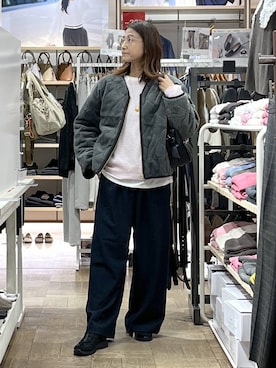 「GLOBAL WORK（グローバルワーク）のアイテム」を使った、nibakeryさん（レディース・168cm・40代）の秋コーディネート