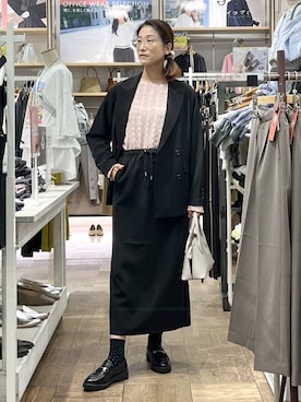 「アイテム（テーラードジャケット）」を使った、nibakeryさん（レディース・168cm・40代）の秋コーディネート