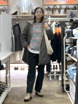 「アイテム（ブルゾン）」を使った、nibakeryさん（レディース・168cm・40代）の冬コーディネート