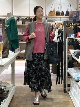 「アイテム（ベスト）」を使った、nibakeryさん（レディース・168cm・40代）の秋コーディネート