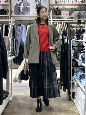 「アイテム（ネックレス）」を使った、nibakeryさん（レディース・168cm・40代）の冬コーディネート