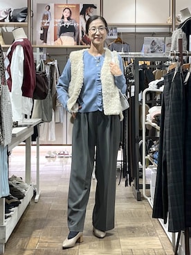 「アイテム（シュシュ）」を使った、nibakeryさん（レディース・168cm）の秋コーディネート
