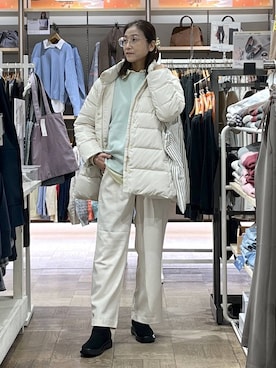 「アイテム（バレッタ/ヘアクリップ）」を使った、nibakeryさん（レディース・168cm）の冬コーディネート