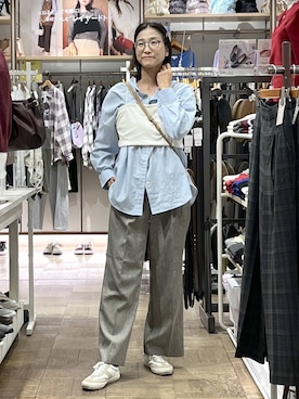 「アイテム（ヘアゴム）」を使った、nibakeryさん（レディース・168cm）の秋コーディネート