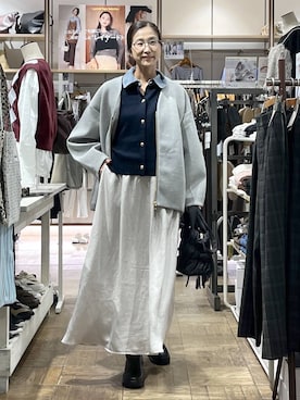 「アイテム（シュシュ）」を使った、nibakeryさん（レディース・168cm）の秋コーディネート