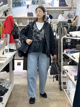 「アイテム（ジャケット/アウター）」を使った、nibakeryさん（レディース・168cm・40代）の秋コーディネート