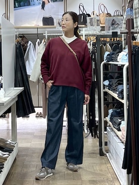 「アイテム（スウェット）」を使った、nibakeryさん（レディース・168cm・40代）の秋コーディネート