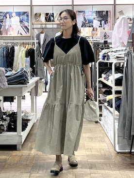 「巾着バッグ」｜nibakeryさん（レディース・168cm）の春コーディネート