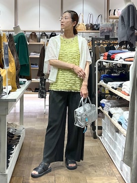 「アイテム（ボストンバッグ）」を使った、nibakeryさん（レディース・168cm・40代）の夏コーディネート
